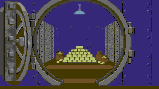An open vault with gold bars inside